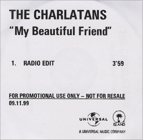 The Charlatans [UK] My Beautiful Friend CD-R acetate UK CHACRMY149855