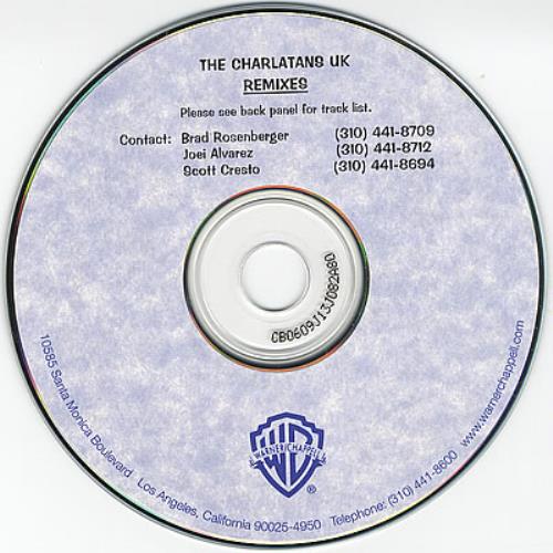 The Charlatans [UK] Remixes CD-R acetate US CHACRRE370541