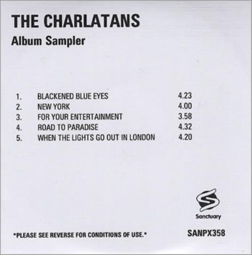 The Charlatans [UK] Simpatico Album Sampler CD-R acetate UK CHACRSI357982
