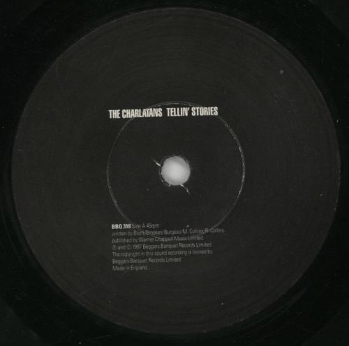 The Charlatans [UK] Tellin' Stories 7" vinyl single (7 inch record / 45) UK CHA07TE96504