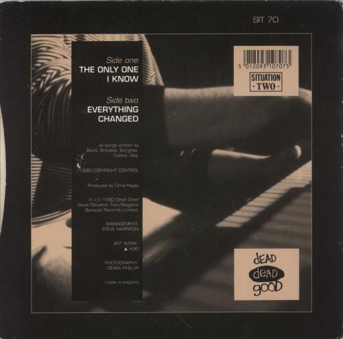 The Charlatans [UK] The Only One I Know 7" vinyl single (7 inch record / 45) UK CHA07TH64819