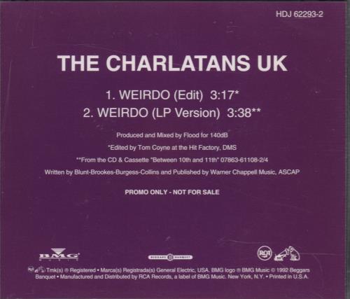 The Charlatans [UK] Weirdo CD single (CD5 / 5") US CHAC5WE31109