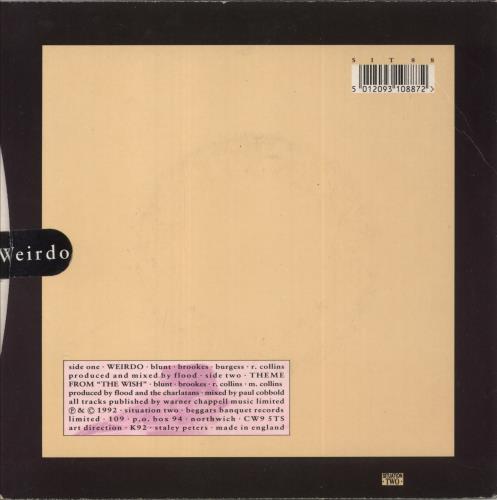 The Charlatans [UK] Weirdo 7" vinyl single (7 inch record / 45) UK CHA07WE66817
