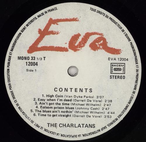 The Charlatans U.S.A. The Charlatans vinyl LP album (LP record) French THCLPTH761218