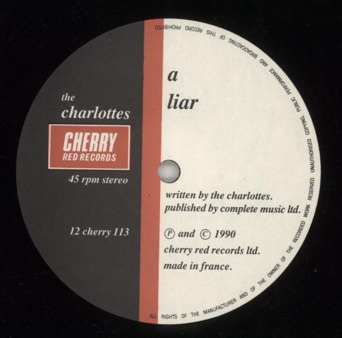 The Charlottes Liar 12" vinyl single (12 inch record / Maxi-single) UK CTE12LI682685