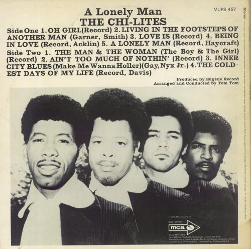 The Chi-Lites A Lonely Man vinyl LP album (LP record) UK CHTLPAL827442