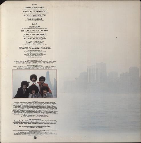 The Chi-Lites Happy Being Lonely vinyl LP album (LP record) US CHTLPHA856283