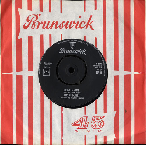 The Chi-Lites Homely Girl 7" vinyl single (7 inch record / 45) UK CHT07HO564615
