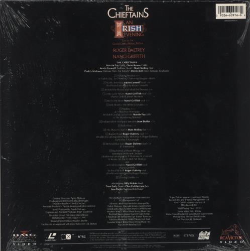 The Chieftains An Irish Evening - Shrink laserdisc / lazerdisc US TCFLZAN874086