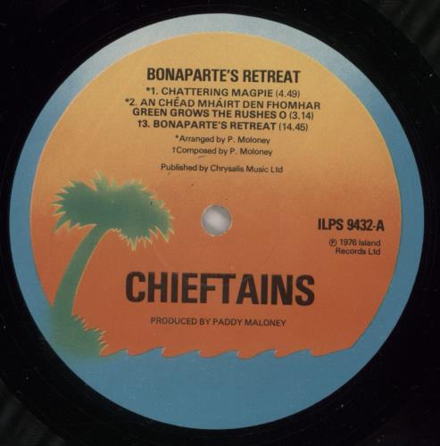 The Chieftains Bonaparte's Retreat vinyl LP album (LP record) UK TCFLPBO878675