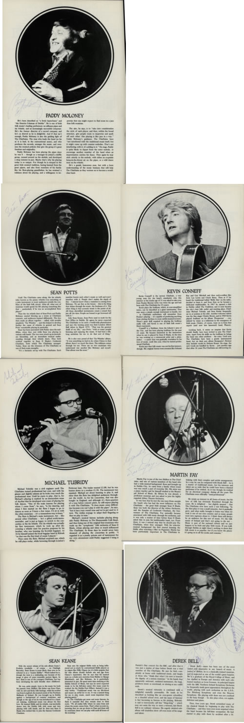 The Chieftains In Concert - Autographed + Ticket Stub tour programme UK TCFTRIN606341