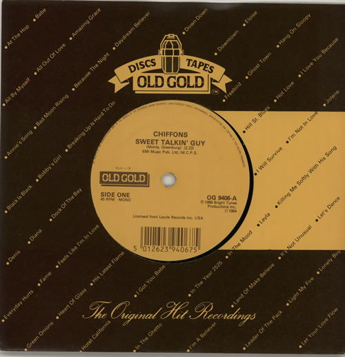 The Chiffons Sweet Talkin' Guy 7" vinyl single (7 inch record / 45) UK CFN07SW574855