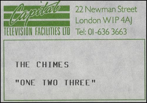 The Chimes (90s) 1-2-3 video (VHS or PAL or NTSC) UK CHIVI29171