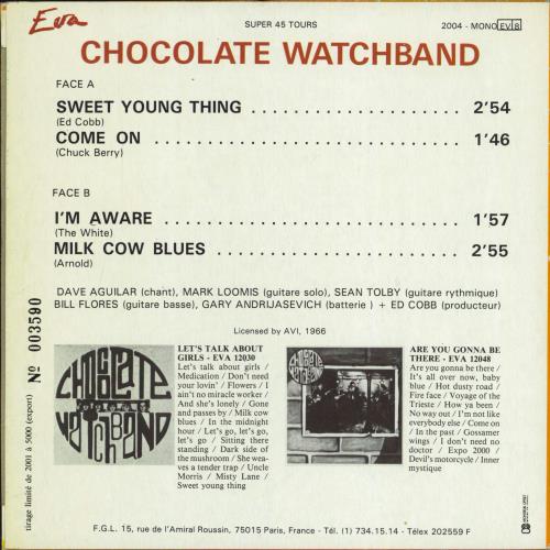 The Chocolate Watch Band The Chocolate Watch Band EP 7" vinyl single (7 inch record / 45) French CWB07TH770170