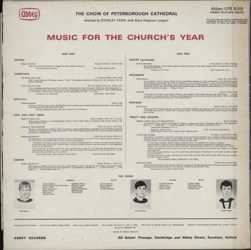 The Choir Of Peterborough Cathedral Music For The Church's Year vinyl LP album (LP record) UK 2QHLPMU762287