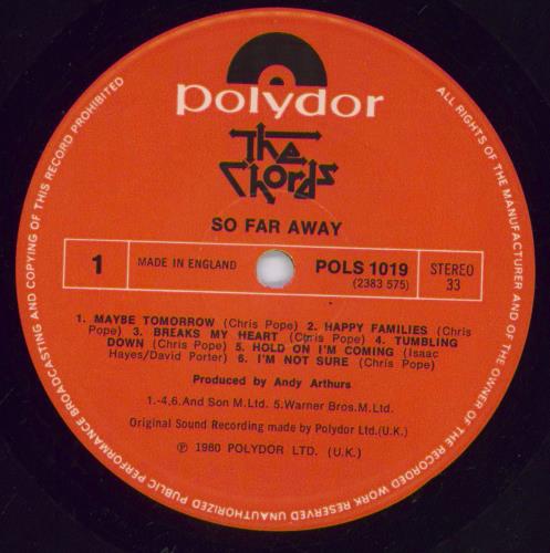 The Chords So Far Away - Promo vinyl LP album (LP record) UK TCDLPSO831341