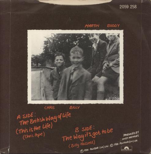 The Chords The British Way Of Life + Sleeve - VG 7" vinyl single (7 inch record / 45) UK TCD07TH718077