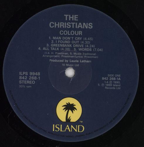 The Christians Colour - shrink vinyl LP album (LP record) UK CTNLPCO834375