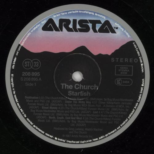 The Church Starfish- VG vinyl LP album (LP record) German CHULPST541852