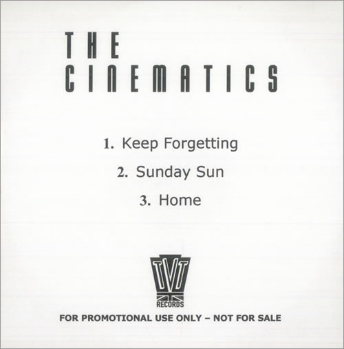 The Cinematics Keep Forgetting CD-R acetate UK TQDCRKE511181