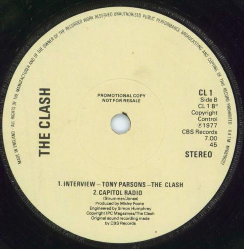 The Clash Capitol Radio - EX 7" vinyl single (7 inch record / 45) UK CSH07CA782641
