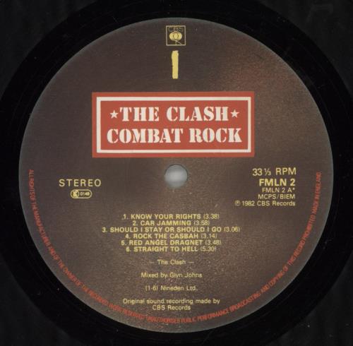 The Clash Combat Rock + Hype Sticker + Rectangular Poster - EX vinyl LP album (LP record) UK CSHLPCO648315