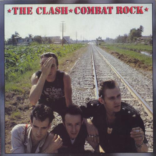 The Clash Combat Rock + Poster vinyl LP album (LP record) UK CSHLPCO804404