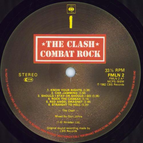 The Clash Combat Rock + Poster vinyl LP album (LP record) UK CSHLPCO804404