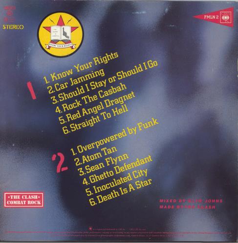 The Clash Combat Rock + Poster vinyl LP album (LP record) UK CSHLPCO804404