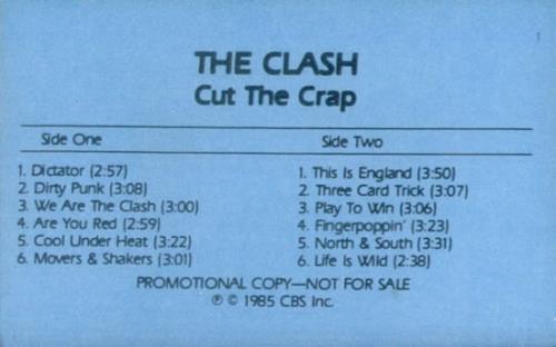 The Clash Cut The Crap cassette album US CSHCLCU527136