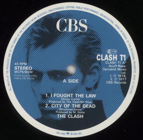 The Clash I Fought The Law 12" vinyl single (12 inch record / Maxi-single) UK CSH12IF111414