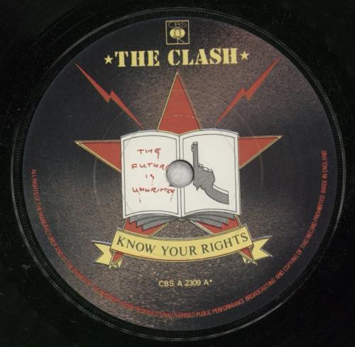 The Clash Know Your Rights 7" vinyl single (7 inch record / 45) UK CSH07KN302159