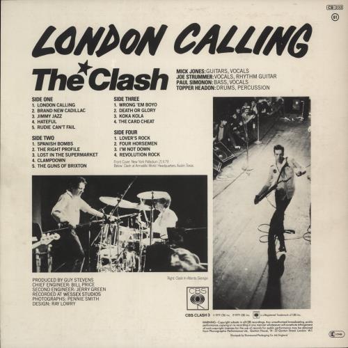 The Clash London Calling + Inners - VG+ 2-LP vinyl record set (Double LP Album) Dutch CSH2LLO875956
