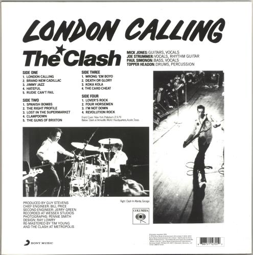 The Clash London Calling - 180 Gram Vinyl 2-LP vinyl record set (Double LP Album) UK CSH2LLO695270