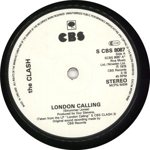 The Clash London Calling - Green - EX 7" vinyl single (7 inch record / 45) UK CSH07LO737016
