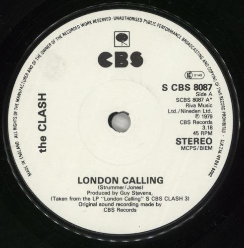 The Clash London Calling - Green 7" vinyl single (7 inch record / 45) UK CSH07LO618476