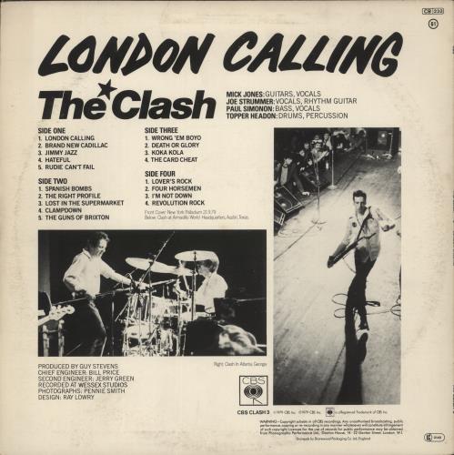 The Clash London Calling - Stickered - VG 2-LP vinyl record set (Double LP Album) UK CSH2LLO685731