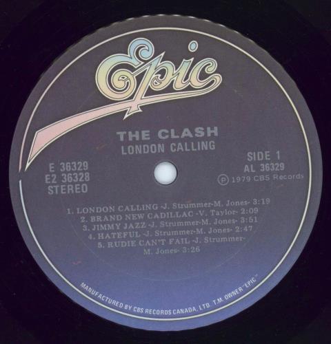 The Clash London Calling 2-LP vinyl record set (Double LP Album) Canadian CSH2LLO777013