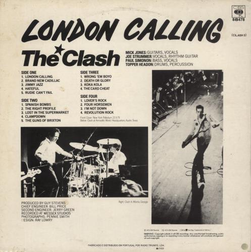 The Clash London Calling 2-LP vinyl record set (Double LP Album) Portuguese CSH2LLO873392