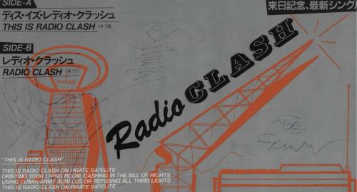 The Clash Radio Clash - Autographed 7" vinyl single (7 inch record / 45) Japanese CSH07RA648369
