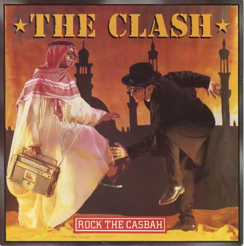 The Clash Rock The Casbah + Stickers 7" vinyl single (7 inch record) UK CSH07RO109732