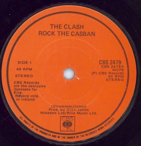 The Clash Rock The Casbah 7" vinyl single (7 inch record / 45) Irish CSH07RO808423