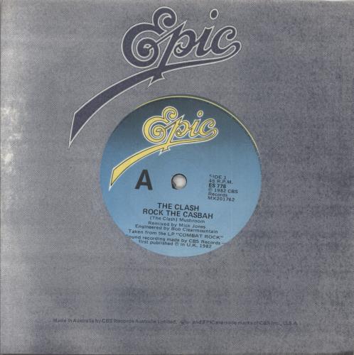The Clash Rock The Casbah 7" vinyl single (7 inch record / 45) Australian CSH07RO856206