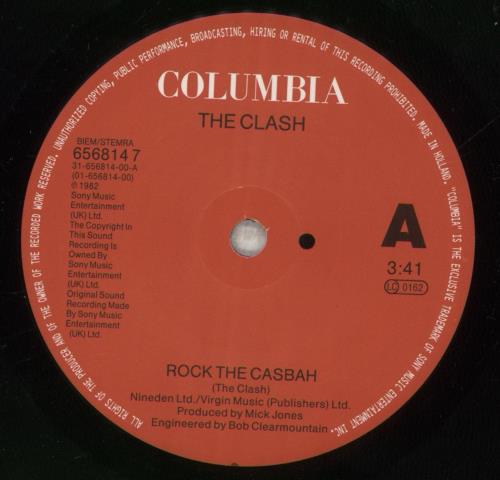 The Clash Rock The Casbah 7" vinyl single (7 inch record / 45) UK CSH07RO99318