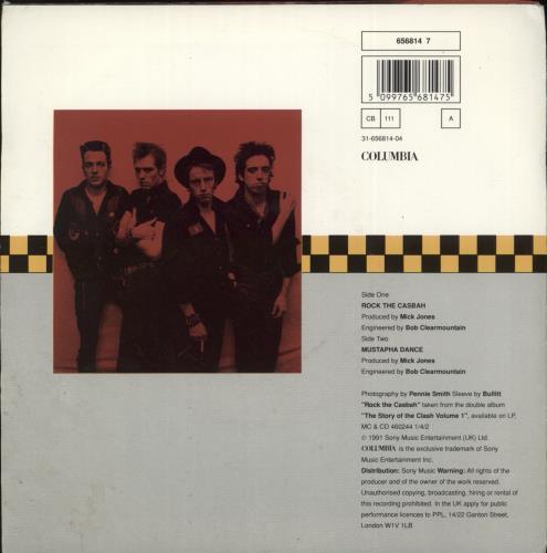 The Clash Rock The Casbah 7" vinyl single (7 inch record / 45) UK CSH07RO99318