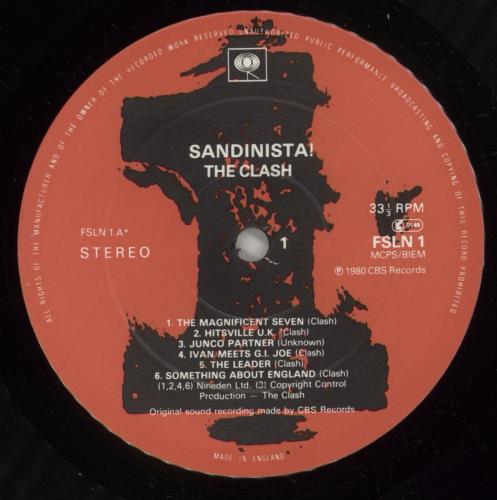 The Clash Sandinista! + Insert - VG 3-LP vinyl record set (Triple LP Album) UK CSH3LSA804409