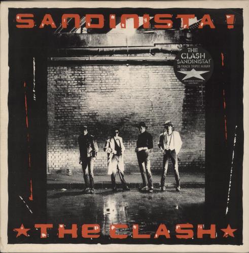 The Clash Sandinista! - Gold Promo Stamp 3-LP vinyl record set (Triple LP Album) UK CSH3LSA872522