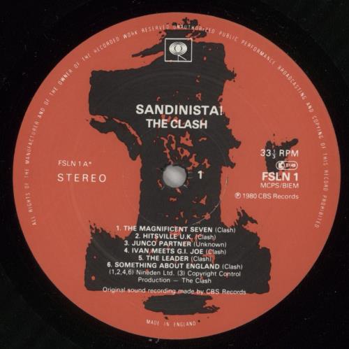 The Clash Sandinista! - Gold Promo Stamp 3-LP vinyl record set (Triple LP Album) UK CSH3LSA872522