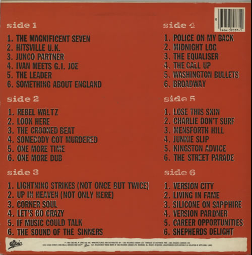 The Clash Sandinista! 3-LP vinyl record set (Triple LP Album) Canadian CSH3LSA611530