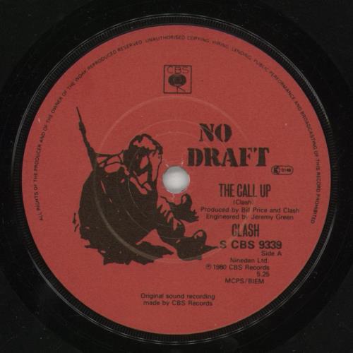 The Clash The Call Up 7" vinyl single (7 inch record / 45) UK CSH07TH717468